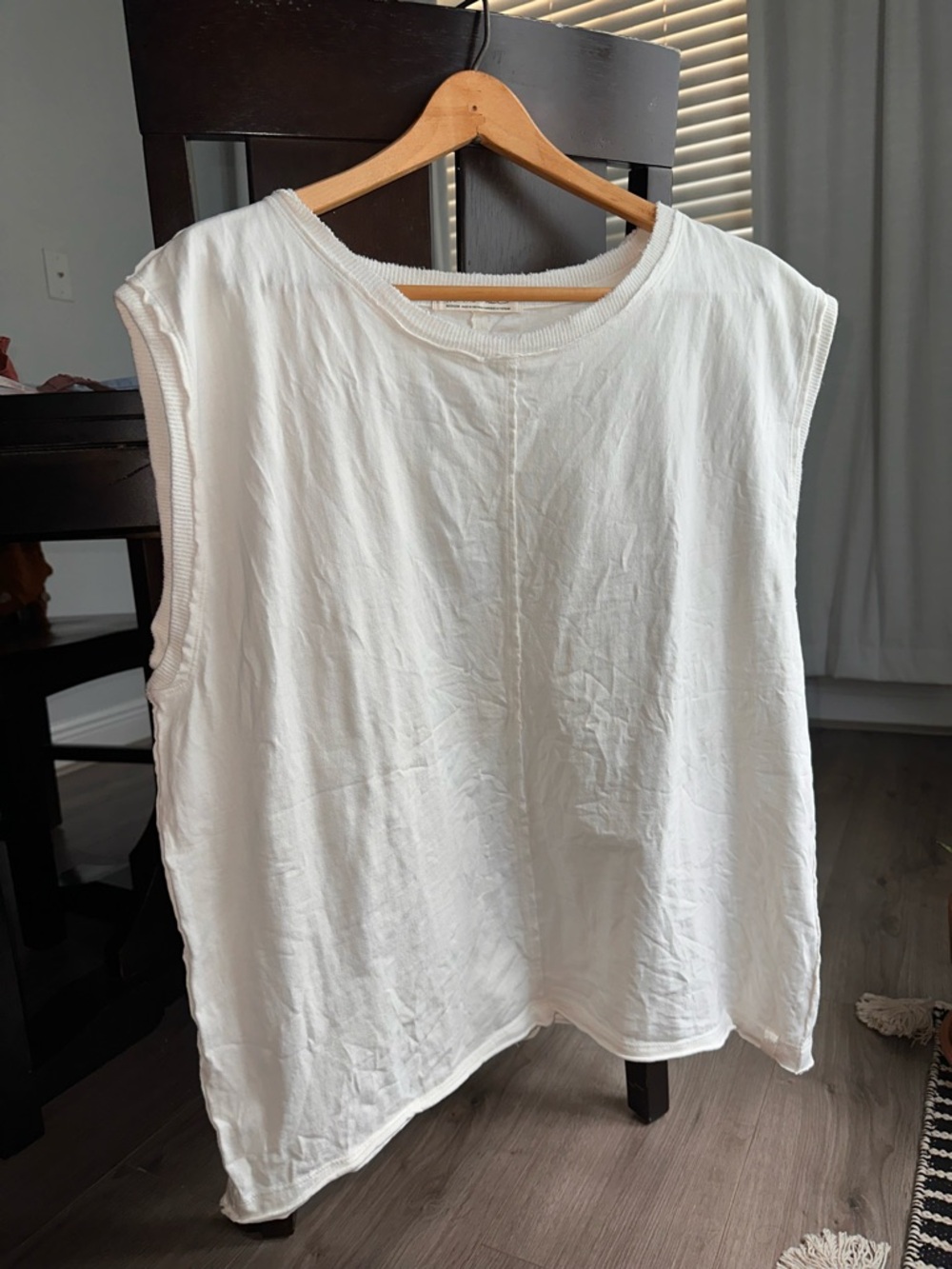We The Free White Oversized Sleeveless Tank Top - Boxy Fit